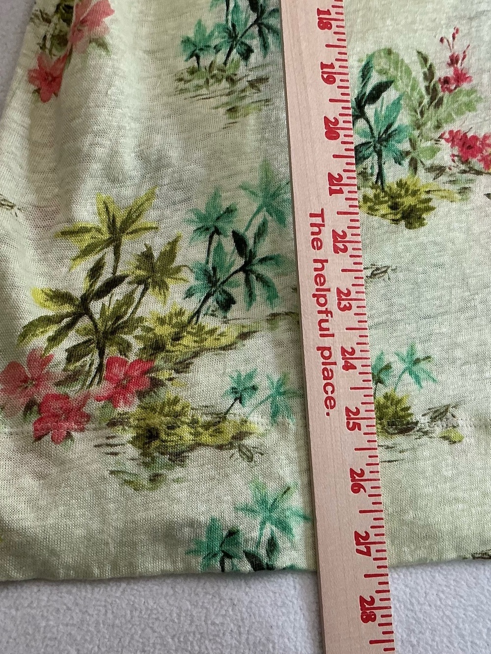 J Jill 100% Linen Tropical Floral Top Short Sleeve Coral Pink Women's L - Picture 3 of 11